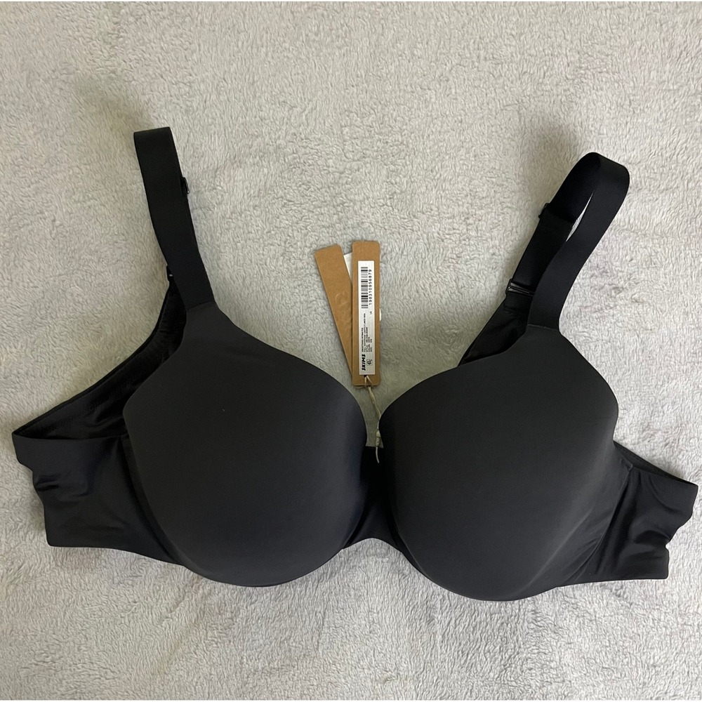 SKIMS 42B Smoothing Intimates Full Coverage Lightly Lined Bra Onyx Black NEW - Picture 1 of 8